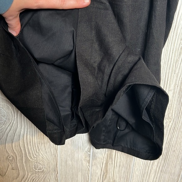 Women’s 1. State 3/4 Sleeve V-Neck Linen Blend Cutout Ring Detail Romper Large - Picture 7 of 8